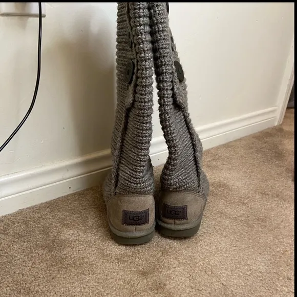 Ugg Kids Classic Knit Cardy Boots in Grey