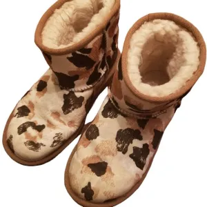 UGG | Kids | Cow Print | Classic Mini Boots | S/N 1123619K | Size: US 3
