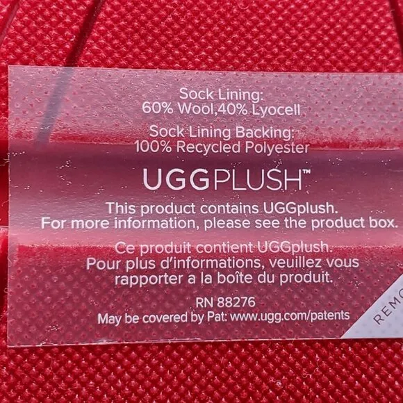 UGG Kids Drizlita Waterproof Mini Boot Size 6 Red Rubber &amp; UGGplush Lining