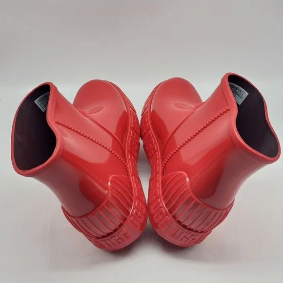 UGG Kids Drizlita Waterproof Mini Boot Size 6 Red Rubber &amp; UGGplush Lining