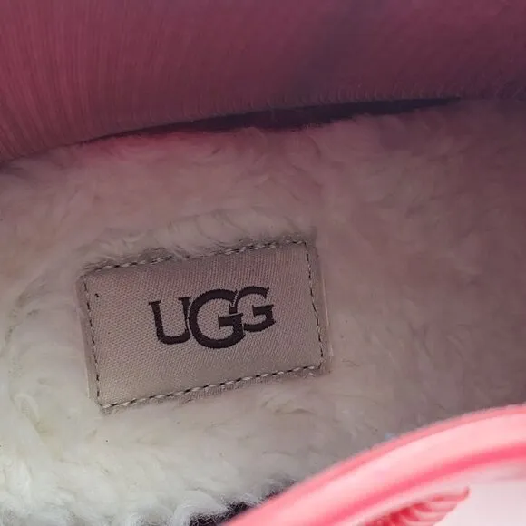 UGG Kids Drizlita Waterproof Mini Boot Size 6 Red Rubber &amp; UGGplush Lining