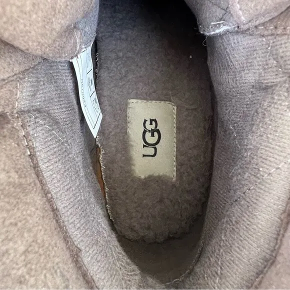 Ugg Kriston Brown Beige Suede Wedge Waterproof Boots Size 10