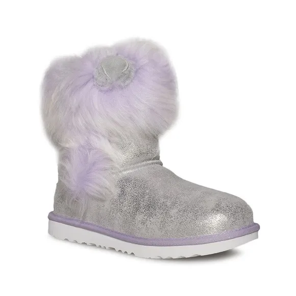 Ugg Maizey Classic II Silver Purple Sparkle Boots | Color: Purple/Silver