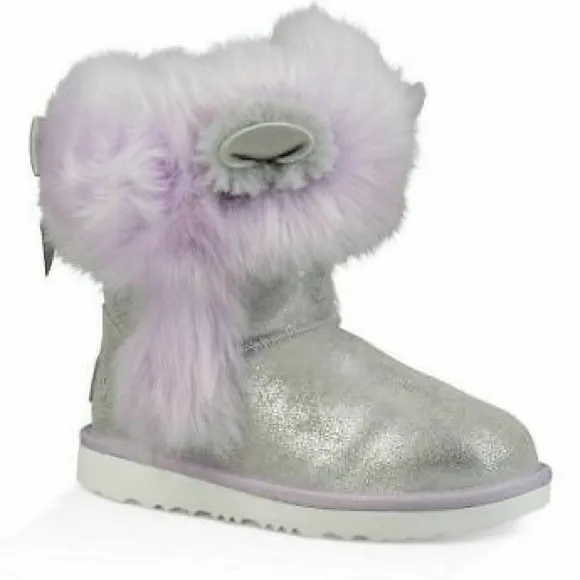 Ugg Maizey Classic II Silver Purple Sparkle Boots | Color: Purple/Silver