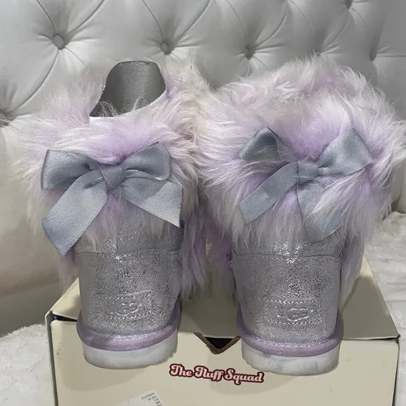 Ugg Maizey Classic II Silver Purple Sparkle Boots | Color: Purple/Silver