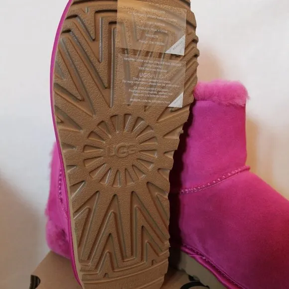 UGG MINI BLING SWAROVSKI‎ CRYSTAL SUEDE BOOTS PINK
