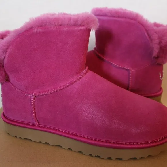 UGG MINI BLING SWAROVSKI‎ CRYSTAL SUEDE BOOTS PINK