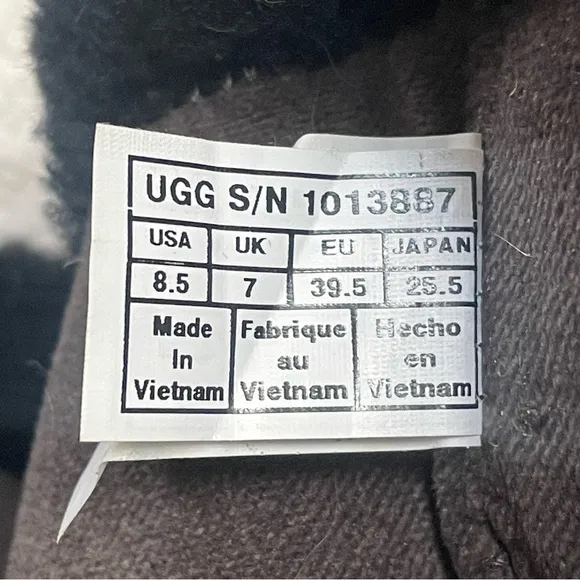 UGG Mischa Black Wedge Tall Waterproof Boots Suede 8.5