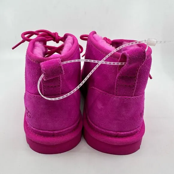 UGG Neumel Womens Classic Chukka Suede Snow Ankle Boots SZ 6 Rose Pink Sheepskin
