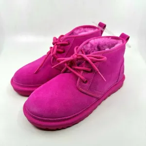 UGG Neumel Womens Classic Chukka Suede Snow Ankle Boots SZ 6 Rose Pink Sheepskin
