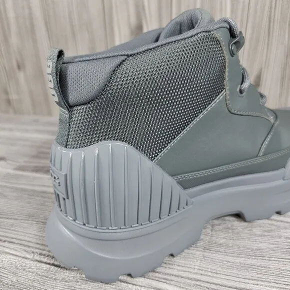 UGG NEUMEL X GRAY TEXTILE LEATHER WATERPROOF RAIN BOOTS - WOMEN'S SIZE 8.5