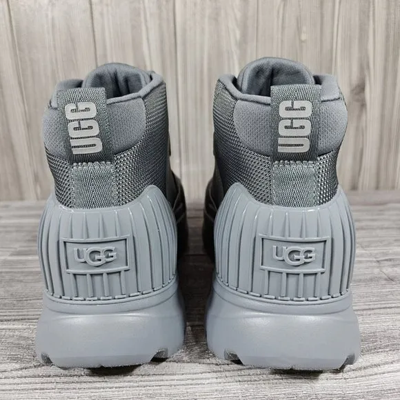 UGG NEUMEL X GRAY TEXTILE LEATHER WATERPROOF RAIN BOOTS - WOMEN'S SIZE 8.5