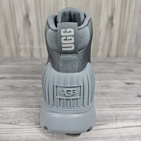 UGG NEUMEL X GRAY TEXTILE LEATHER WATERPROOF RAIN BOOTS - WOMEN'S SIZE 8.5