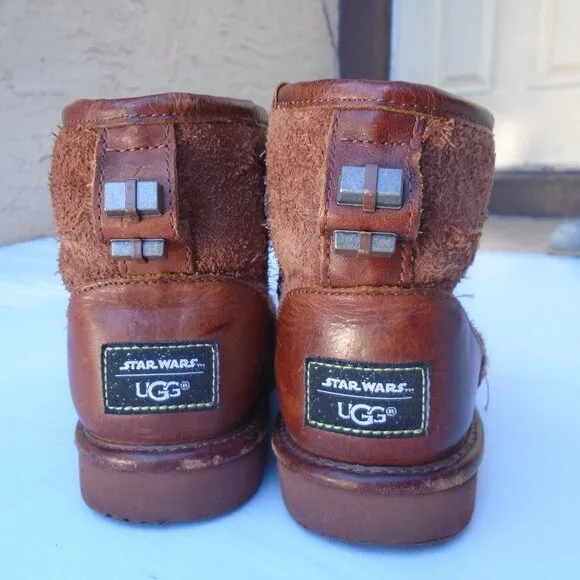 Ugg Star Wars Darth Vader Classic Short Boots Kids Size 3 Brown