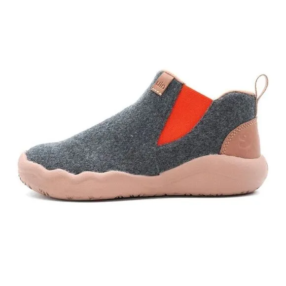 UIN Men's Ankle Chelsea Boots Cow Suede Comfort Shoes(GRANADA DEEP GREY WOOL)