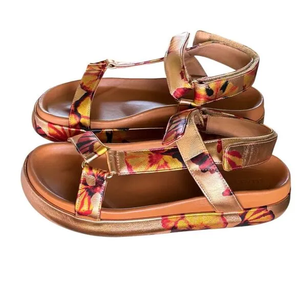 ULLA JOHNSON Astra Sandal in Rose Gold Leather NWB Size 38