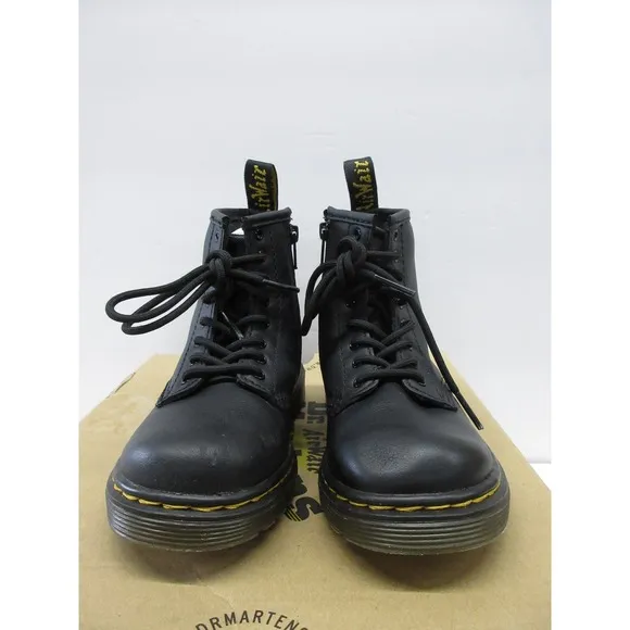 (Used) Dr. Martens 1460 J Black Smooth Boots - Size 9 Little Kid/Child