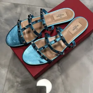 Valentino Blue Studded Women's Sandals