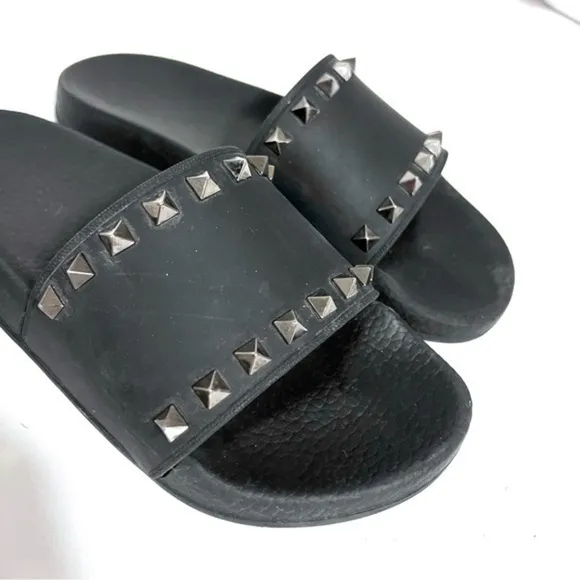 Valentino Garavani Black Studded Sandals
