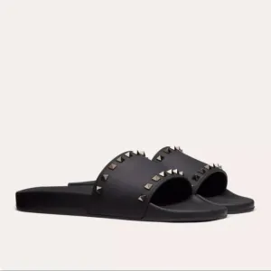 Valentino Garavani Black Studded Sandals