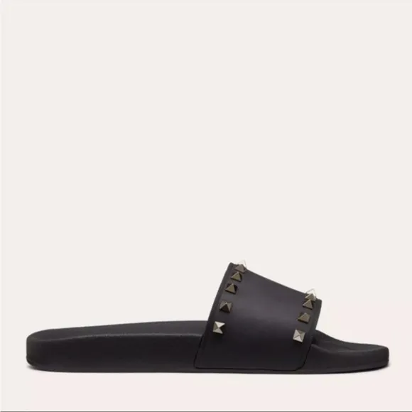 Valentino Garavani Black Studded Sandals