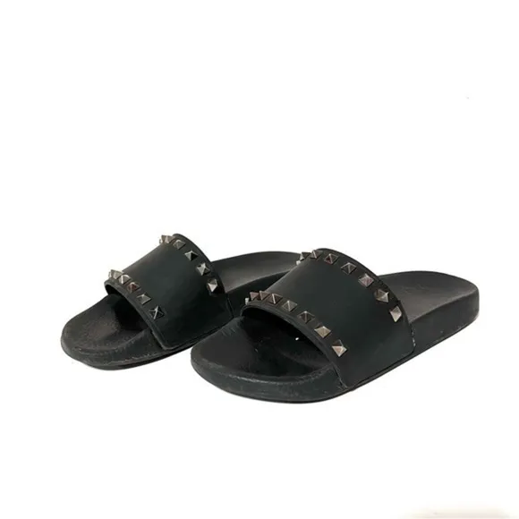 Valentino Garavani Black Studded Sandals