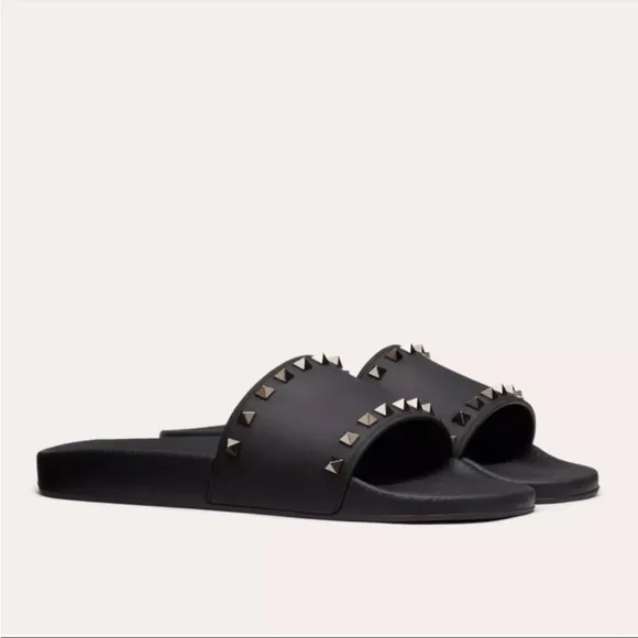 Valentino Garavani Black Studded Sandals
