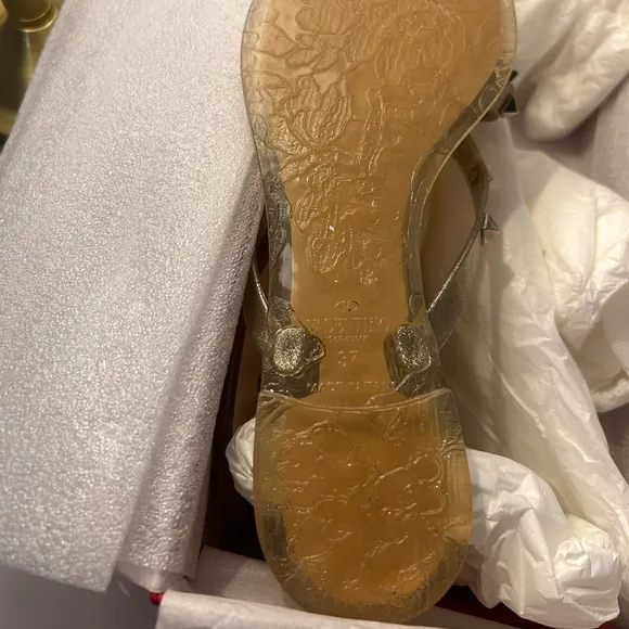 Valentino Garavani Gold Studded Women's Sandals