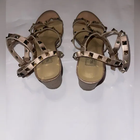 Valentino Women's Gold Studded Sandals