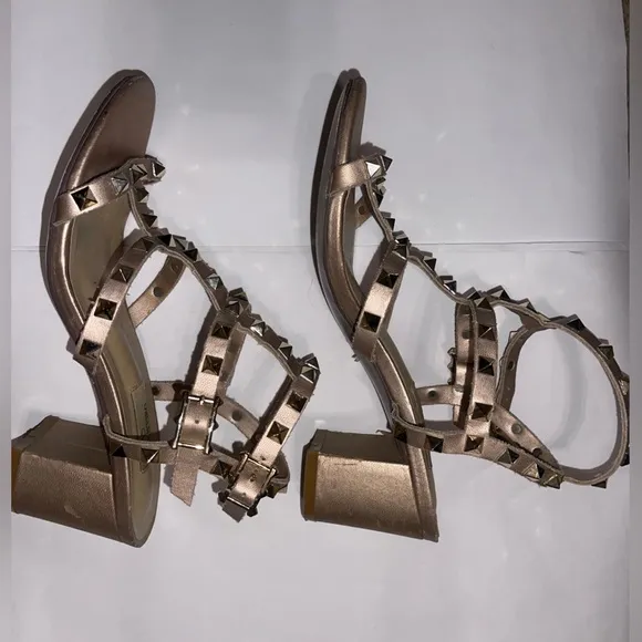 Valentino Women's Gold Studded Sandals
