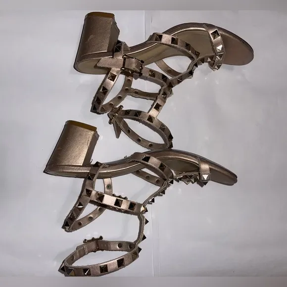 Valentino Women's Gold Studded Sandals