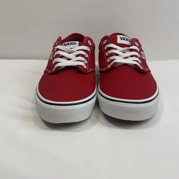 VANS Atwood Checker Sidewall Skater Sneakers Mens 11 RED Laced VN0A5HTRRED Shoes