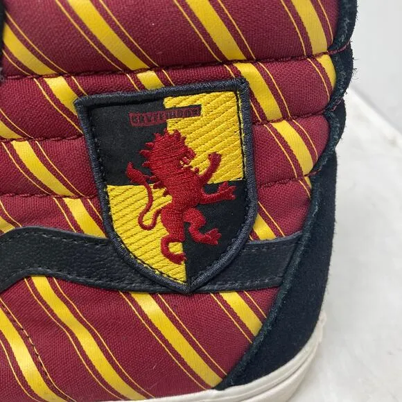 Vans Harry Potter Gryffindor Hi Top Sneakers Mens 11 Skater Burgundy Gold