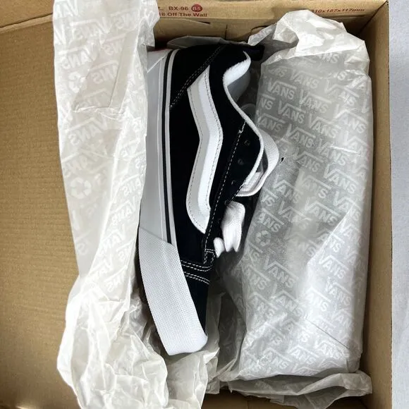 Vans Knu Skool Sneakers Black / White Shoes Unisex Off The Wall Sz M5.5/W7