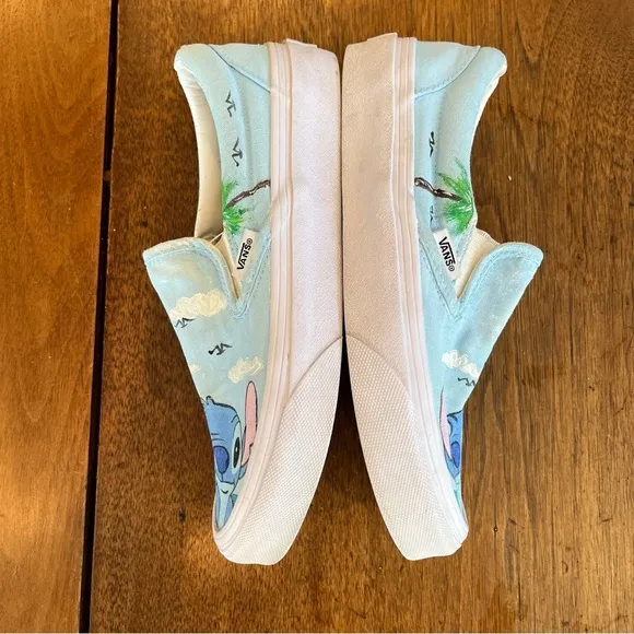 Vans Lilo &amp; Stitch Hand Painted Slip-on Sneakers Women's 6/ Mens 4.5 Disney