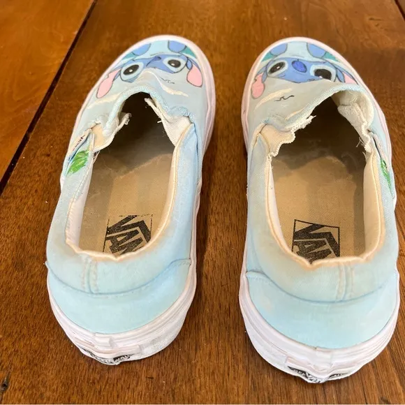 Vans Lilo &amp; Stitch Hand Painted Slip-on Sneakers Women's 6/ Mens 4.5 Disney