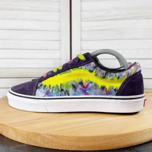 Vans Mysteriosa Neon Tie Dye Old School Sneakers Purple Multi 8 Men 9.5 Women