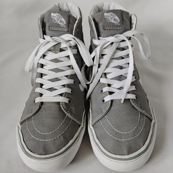 Vans Off The Wall SK8-HI Frost Grey Men's 9.5 Skateboarding High Top Sneakers