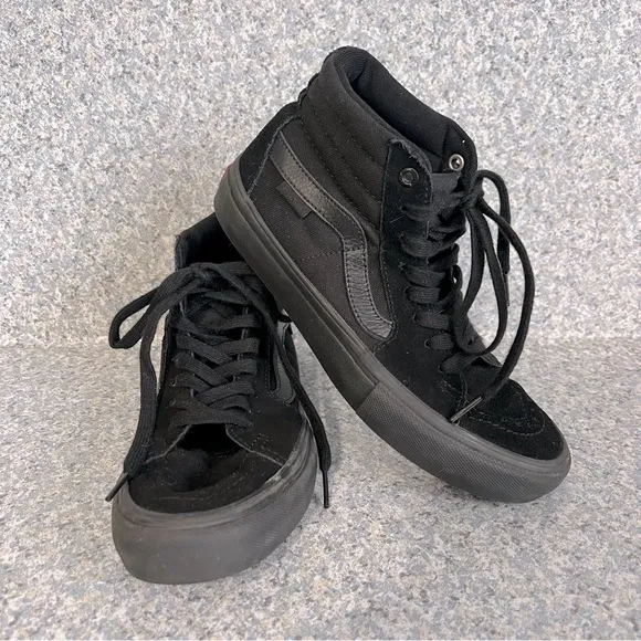 Vans Off The Wall SK8 Hi Pro Men's 5.5 Shoes Triple Black UltraCush Sneakers