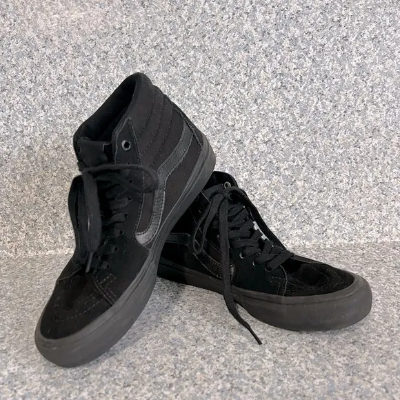 Vans Off The Wall SK8 Hi Pro Men's 5.5 Shoes Triple Black UltraCush Sneakers