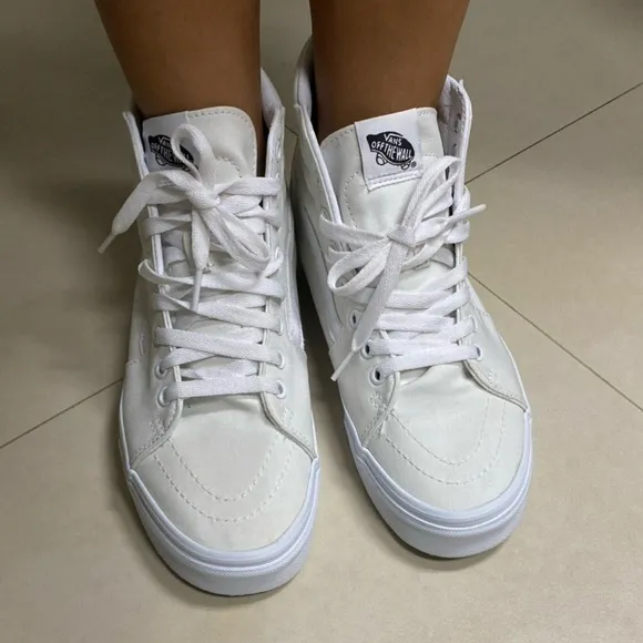 VANS Off The Wall SK8 Hi White High Top Sneakers Unisex Size 9.5/Men's Size 8