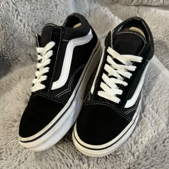 Vans Old Skool Black White Skater Shoes Sneakers Girl Woman 5.5 Boy 4.0