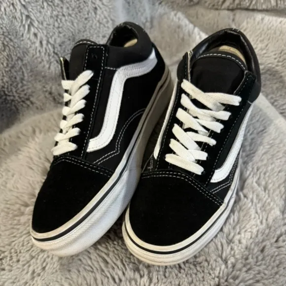 Vans Old Skool Black White Skater Shoes Sneakers Girl Woman 5.5 Boy 4.0