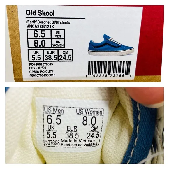 Vans Old Skool Earth Coronet Blue Marshmallow Sneakers