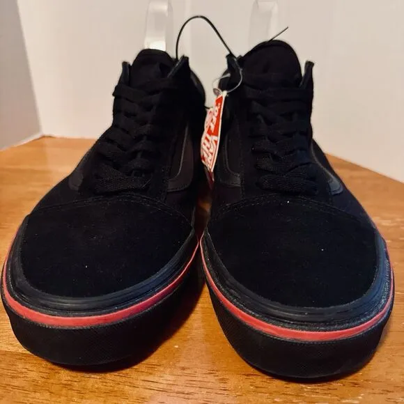 Vans Old Skool Men's 10 Flame Wall Black Suede Sneakers VN0A38G1Q8Q Skater Shoes