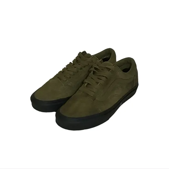 Vans Old Skool Military Olive Black Skate Shoes Sneakers Size 7 M or 8.5 Womens