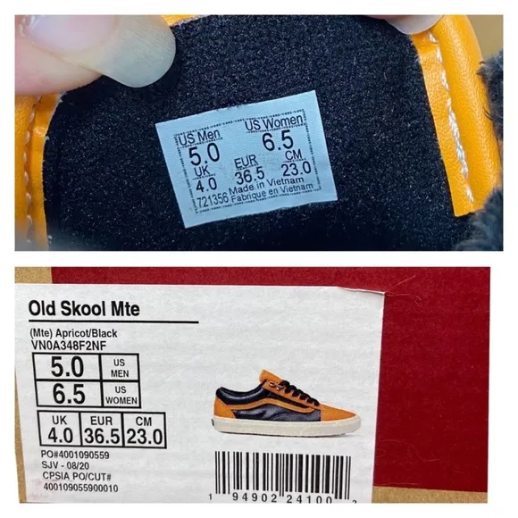 Vans Old Skool MTE Apricot Black Sneakers