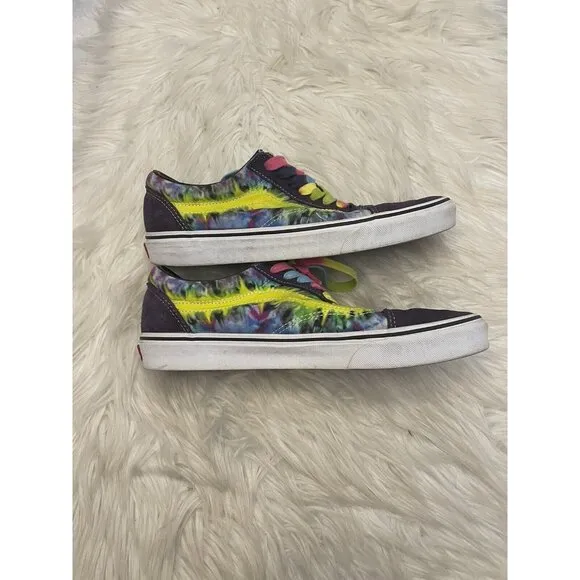 Vans Old Skool Mysterioso Purple Tie‎ Dye Sneakers Men’s Size 9.5 Women’s 11