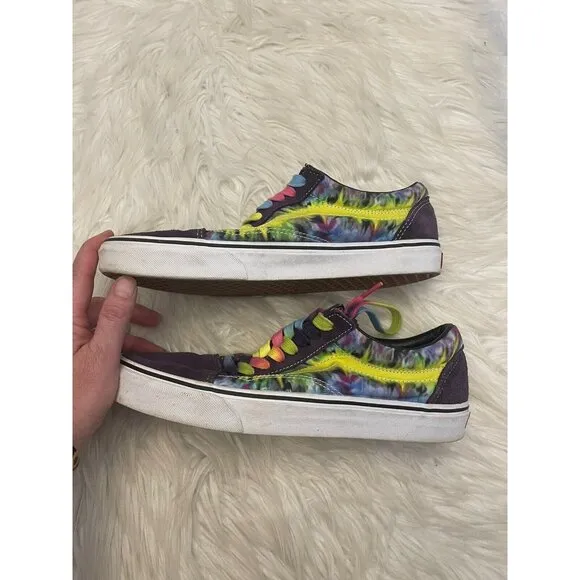 Vans Old Skool Mysterioso Purple Tie‎ Dye Sneakers Men’s Size 9.5 Women’s 11
