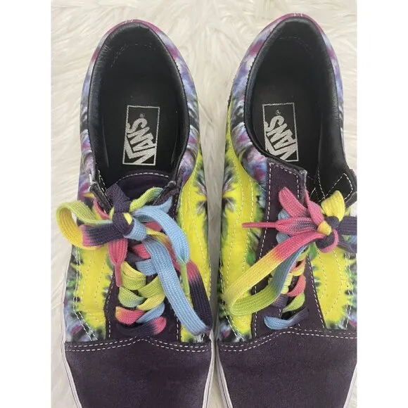 Vans Old Skool Mysterioso Purple Tie‎ Dye Sneakers Men’s Size 9.5 Women’s 11